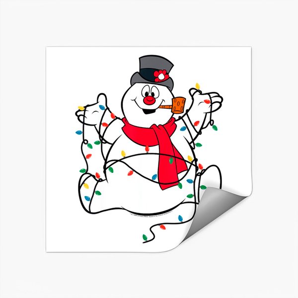 Frosty The Snowman Christmas Lights Portrait Sticker-image