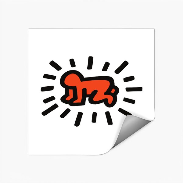 Keith Haring Sticker Radiant Baby Icon, 1990 Street Art-image