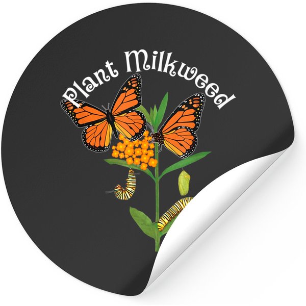 Plant Milkweed Monarch Butterfly Sticker-image