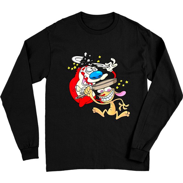 Many Stars Ren And Stimpy The Show Art Smile Classic Long Sleeves-image
