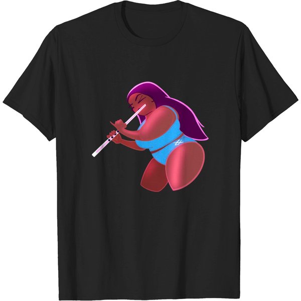 Lizzo Playing The Flute - Lizzo - T-Shirt-image