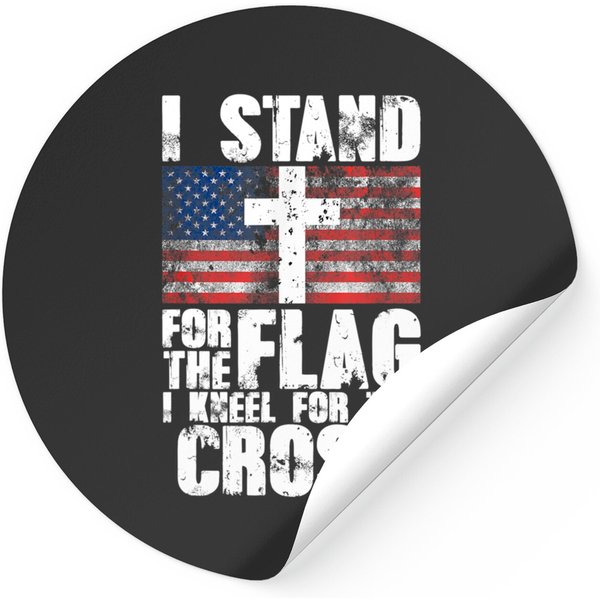 I Stand For The Flag And Kneel For The Cross Sticker-image
