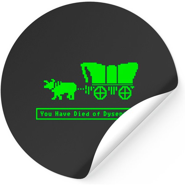 You Have Died Of Dysentery Oregon Trail - Oregon Trail - Sticker-image