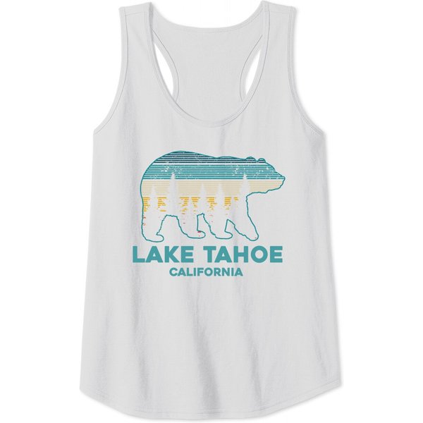 California Bear Logo Tank Top Lake Tahoe Vintage California Grizzly Bear Souvenir Gift-image