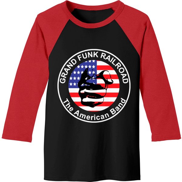 New Grand Funk Railroad Logo Tour Baseball Tees-image