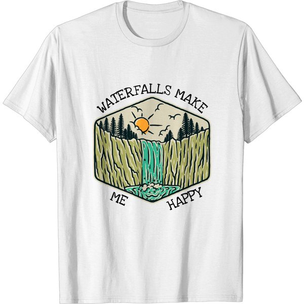 Nature Lover Waterfall Lovers Waterfall Happy Love Hiking T Shirt-image