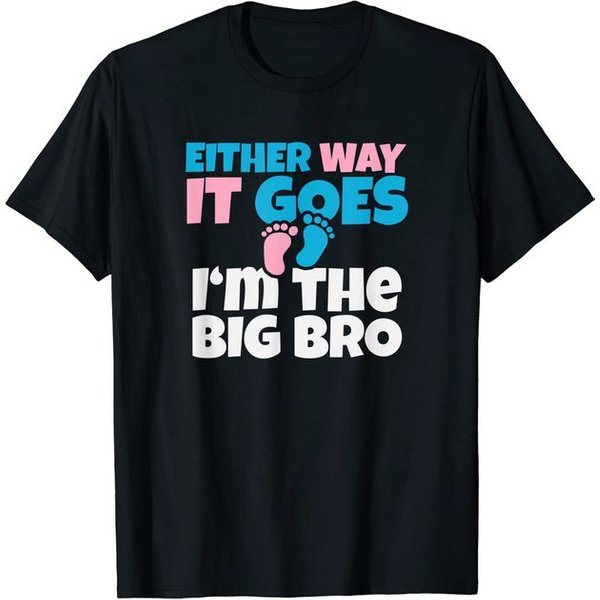 Baby Announcement To Big Brother , Gender Reveal Shirt Gift T-Shirt-image