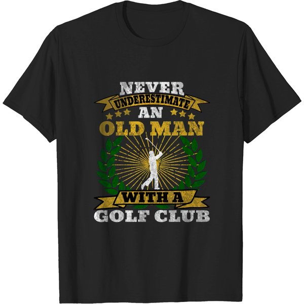 Golf Old Man Golf Funny Gift T-Shirt-image