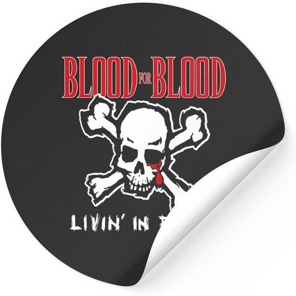 Blood For Blood Skull Sticker-image