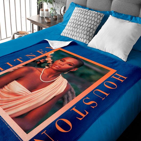 Whitney Houston Singer 1985 Album Cover Adult Short Sleeve Baby Blankets Graphic Baby Blanket-image