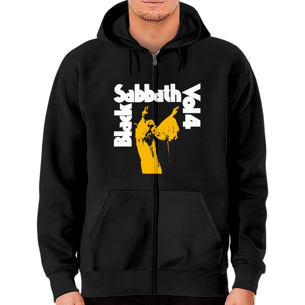 Black Sabbath Vol. 4 Vintage Coal Zip Hoodies-image