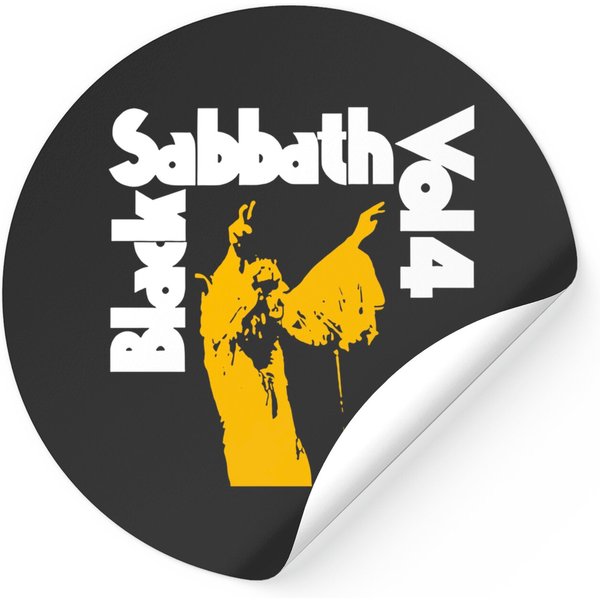 Black Sabbath Vol. 4 Vintage Coal Stickers-image