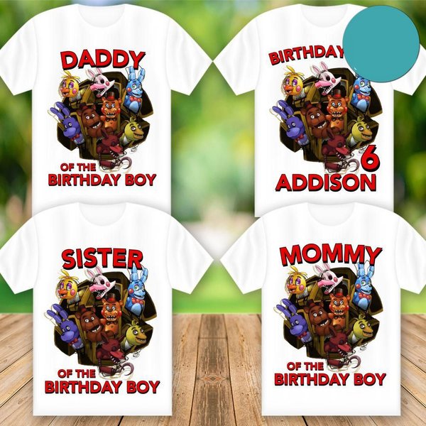 Five Nights At Freddy's Family Matching Birthday Shirt-image