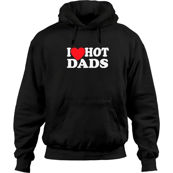 I Love Hot Dads Pullover Hoodie-image