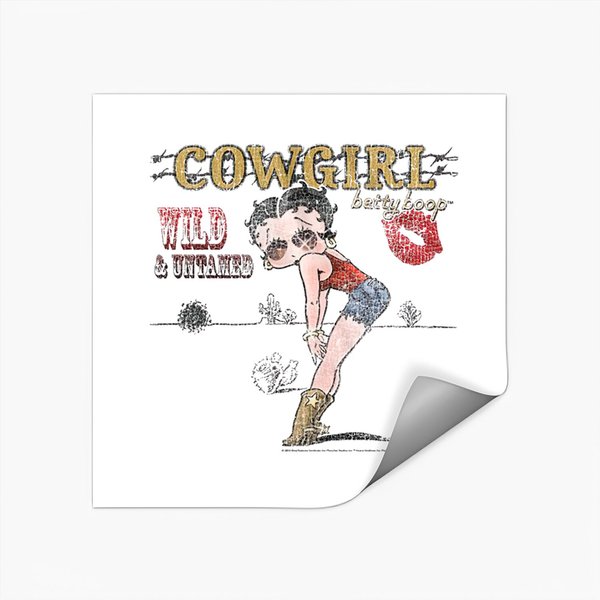 Betty Boop Cartoon Ghetto Cowgirl Adult Sticker Sticker-image