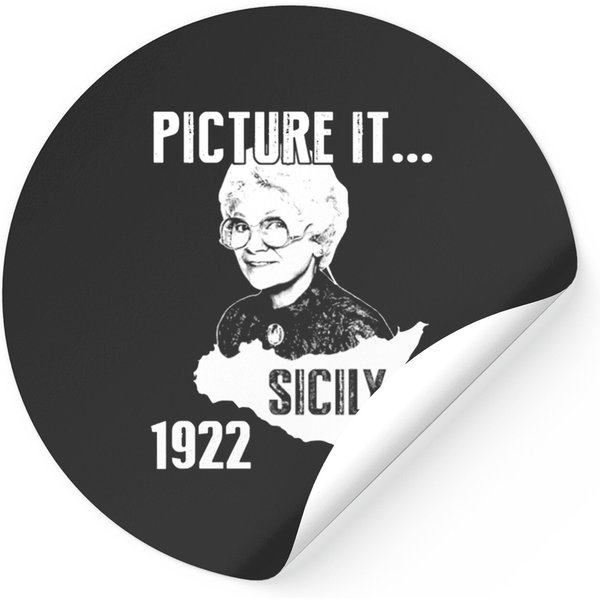 Sicily Picture It Sicily 1922 Golden Gift For Girl Stickers-image
