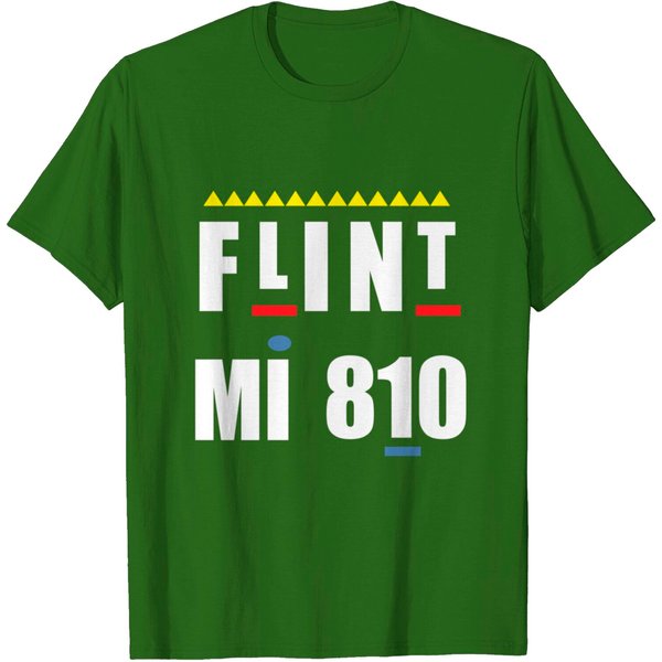 Flint Michigan Mi 810 Native Residents Supporters Pride T-Shirt-image