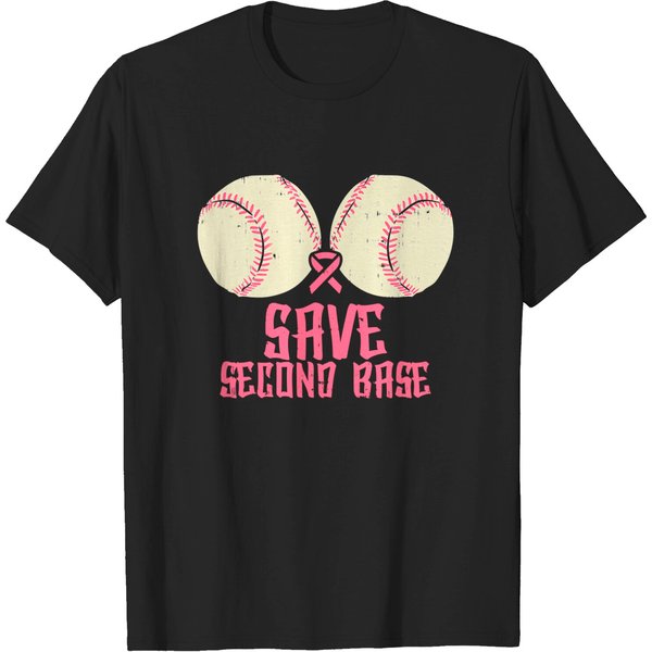 Save The Tatas T Shirt Save Second Base-image