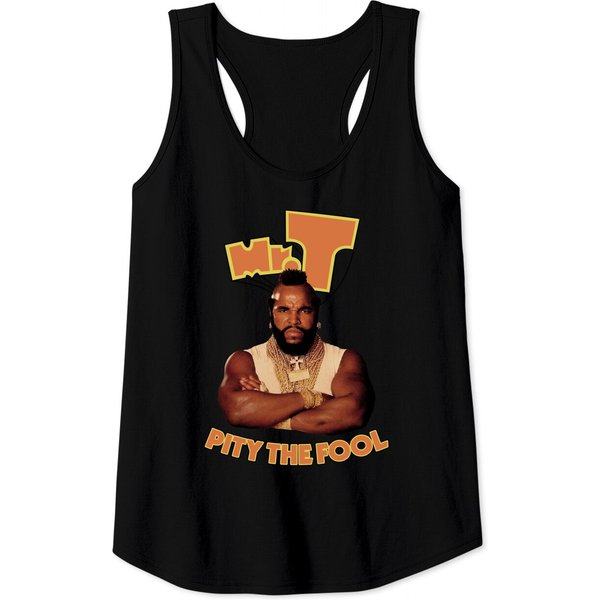 Mr. T 1980'S Wrestler Boxer Pity The Fool A Team Adult Tank Tops Tee-image