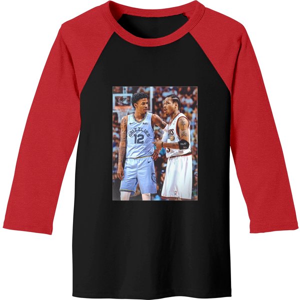 Ja Morant And Allen Iverson Classic Baseball Tees-image