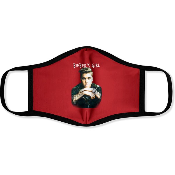 Justin Bieber Bieber's Girl Black Juniors Babydoll Face Masks-image