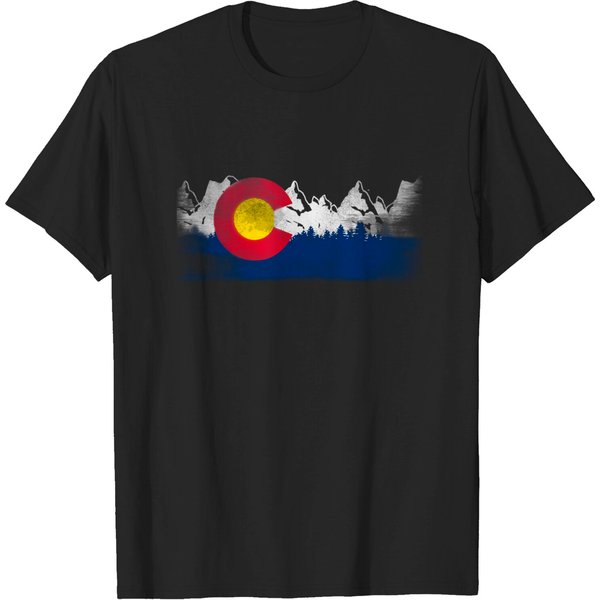 Colorado State Flag T-Shirt Mountain Colorado Family Gift-image