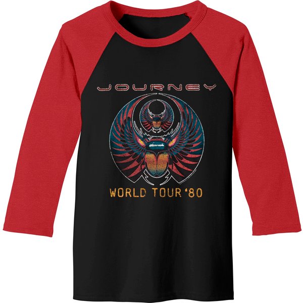 Journey 1973 American Rock Band Music Group World Tour 1980 Baseball Tees-image