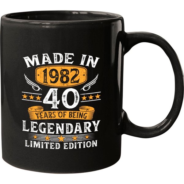 Made In 1982 40 Years Old Gifts 40th Birthday Mugs