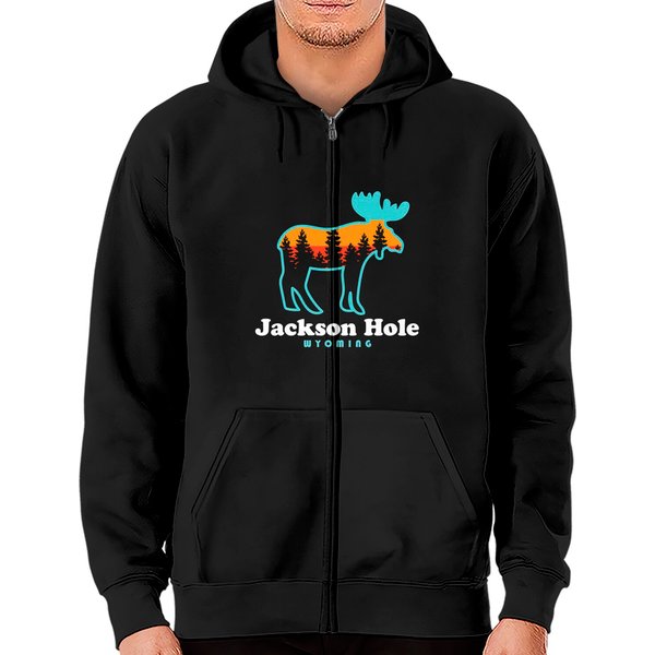 Jackson Hole Wyoming - Jackson Hole - Zip Hoodies-image