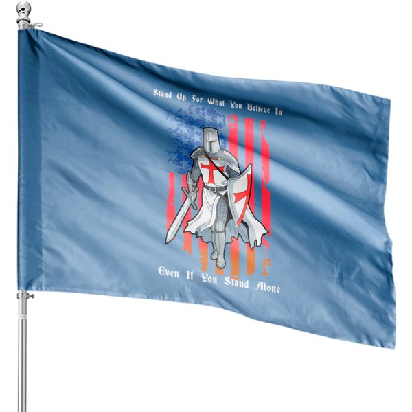 Crusader Flag House Flags Medieval Knights Templar Crusaders Gift-image