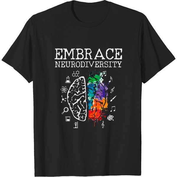 Neurodiversity Shirt - Embrace Adhd Autism Asd Tshirt Gift-image