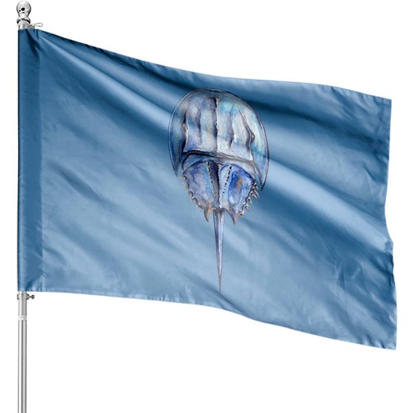 Blue Horseshoe Crab - Horseshoe Crab - House Flags-image