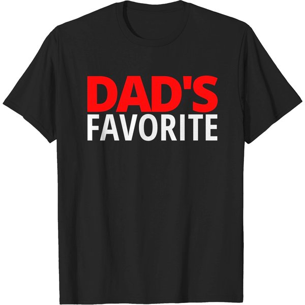 Dad's Favorite (In Red And White Letters) T-Shirts-image