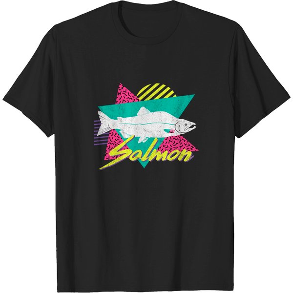 Vintage 80S Or 90S Salmon Fish T-Shirt-image