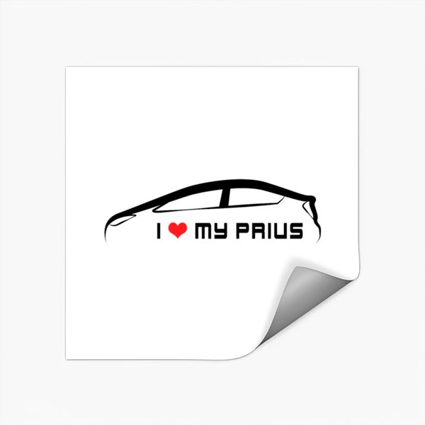 I Love My Prius Stickers-image