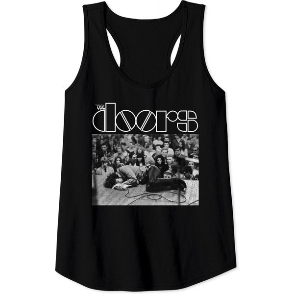 The Doors Jim Morrison Lying On Stage Tee Tank Tops-image