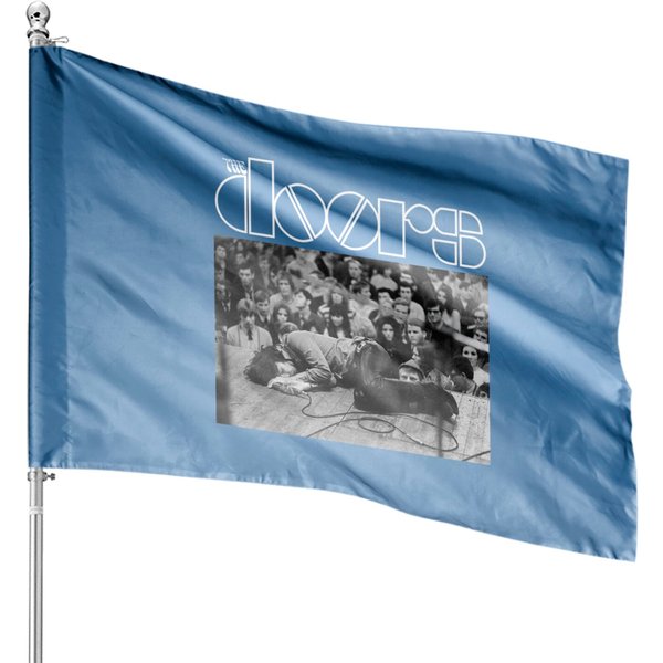 The Doors Jim Morrison Lying On Stage House Flag House Flags-image