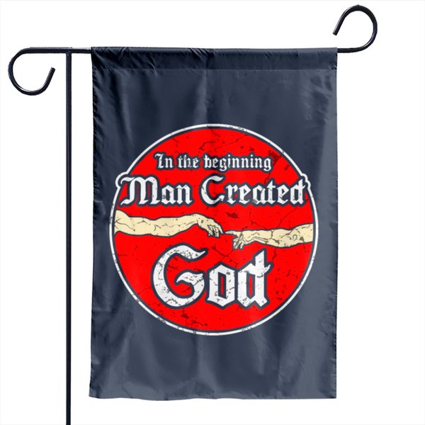 Funny Atheist Agnostic Garden Flags-image