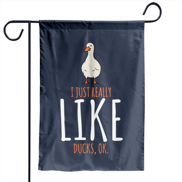 Duck Gifts I Just Really Like Ducks, Ok Garden Flags-image