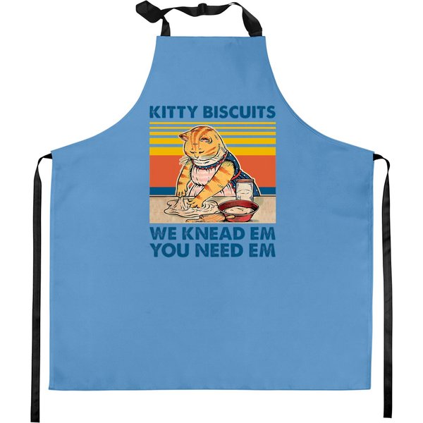 Cute Cat Kitty Biscuits We Knead Em You Need Em - Kitty Biscuits - Kitchen Aprons-image