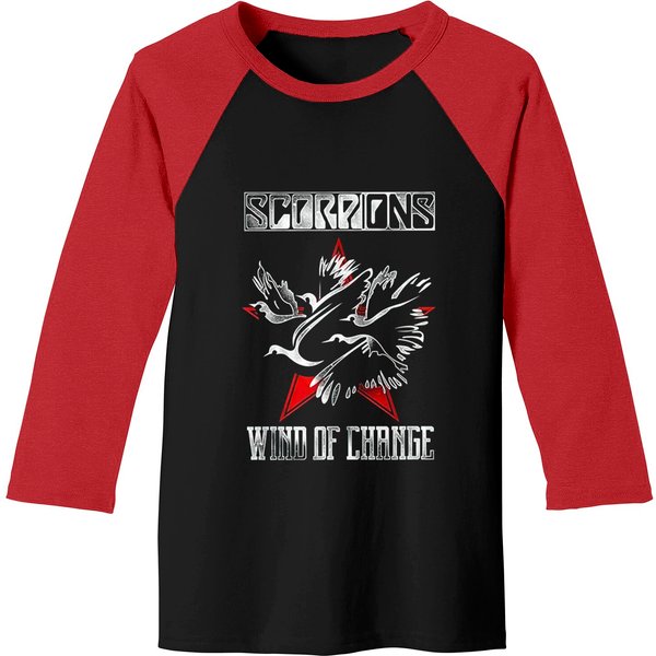 Scorpions German Rock Band Wind Of Change Black Adult Baseball Tees Tee