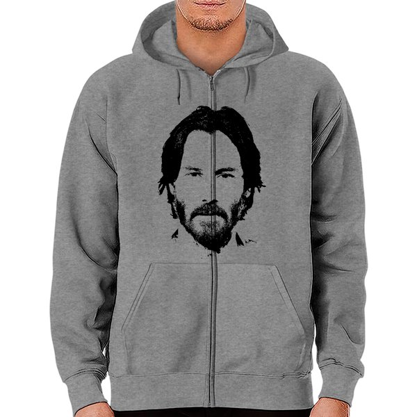 Keanu Reeves Pop Art Portrait - Keanu Reeves - Zip Hoodies-image