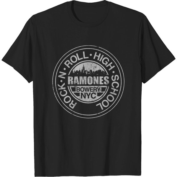 Ramones Unisex Tee: Rock 'N Roll High School, Bowery, Nyc-image