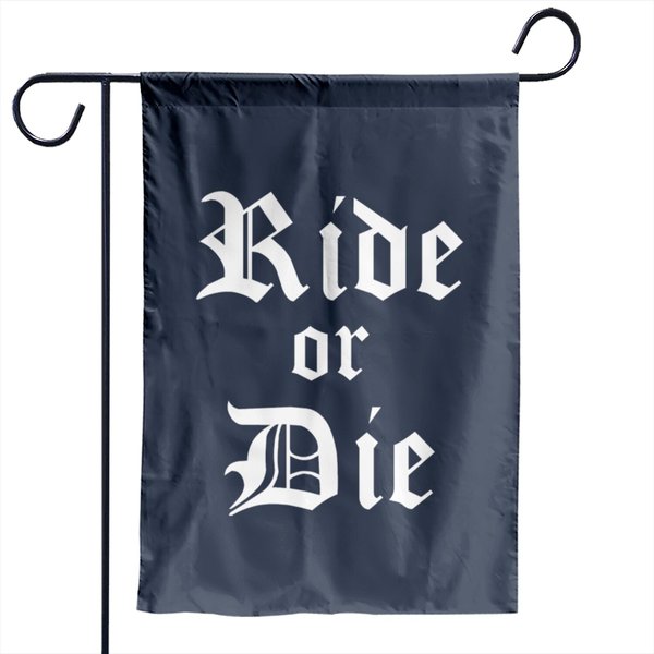 Ride Or Die - Biker - Motorbycle - Rocker Garden Flags-image
