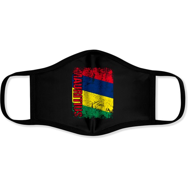 Mauritius Flag Vintage Face Masks-image