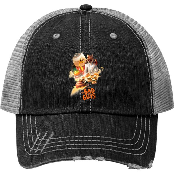 The Bad Guys Cartoon Movie Upcoming Trucker Hats, The Bad Guys 2022 Film Movie Trucker Hats-image