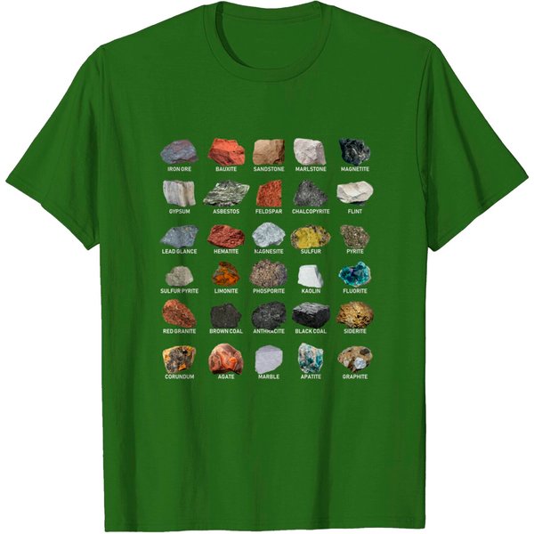 Crystal T-Shirt Ores Minerals Gems And Crystals Geologists-image