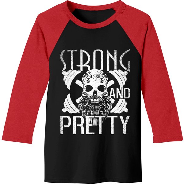 Strong And Pretty Strongman Gym Vintage - Strong And Pretty - Baseball Tees-image