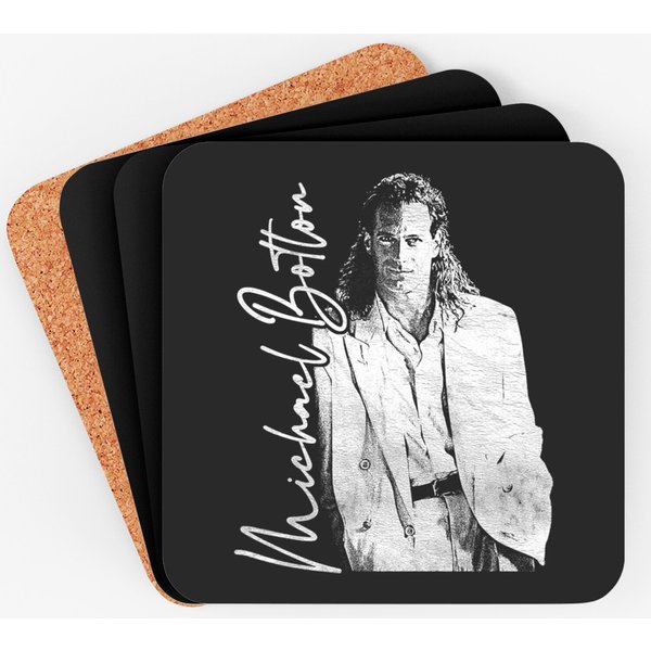 Michael Bolton 90S Style Fan Design Coasters-image