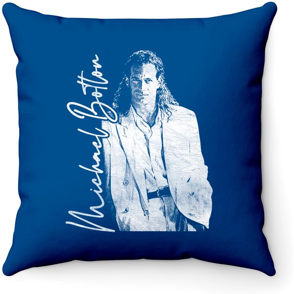 Michael Bolton 90S Style Fan Design Throw Pillows-image